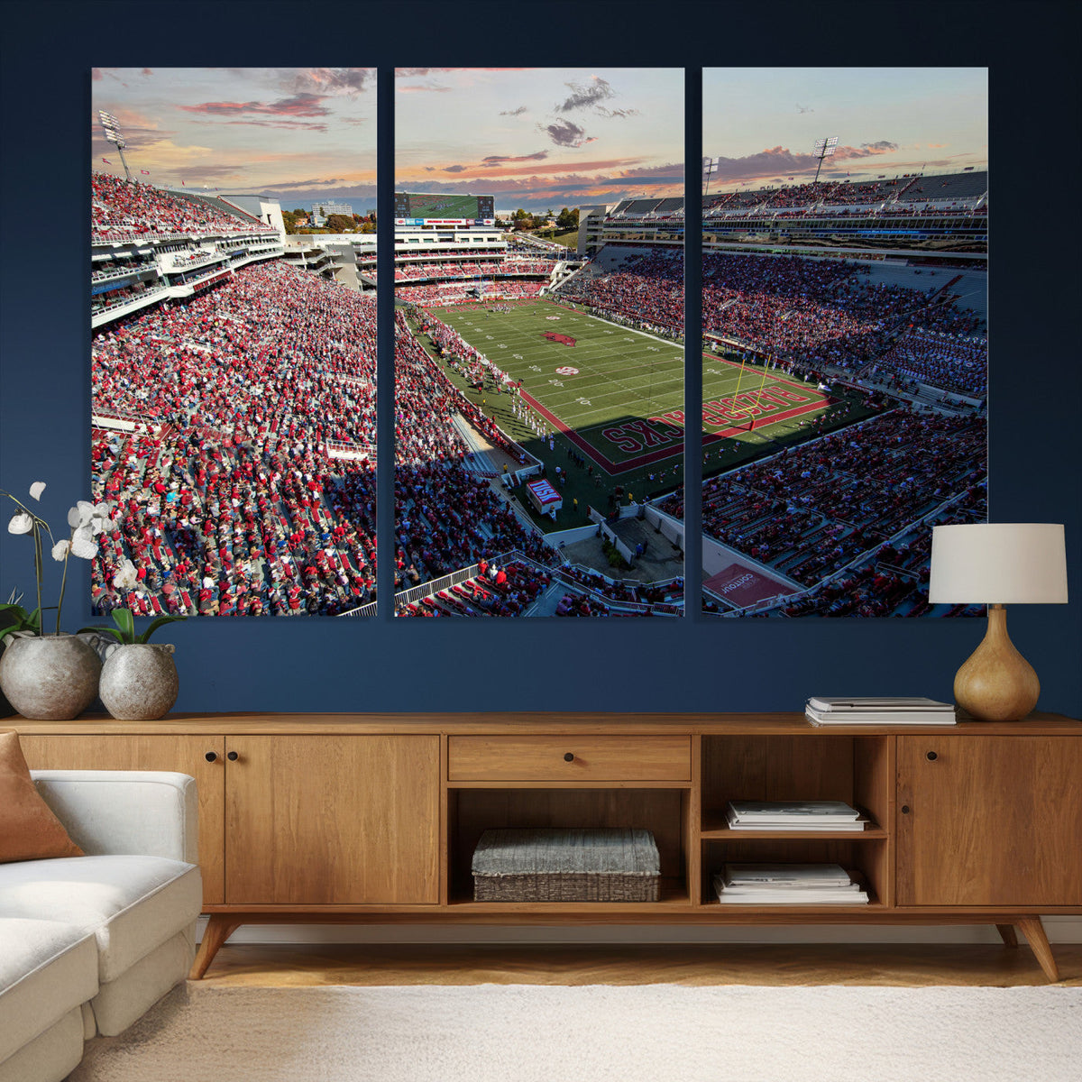 Donald W. Reynolds Razorback Stadium Wall Art Canvas Print –