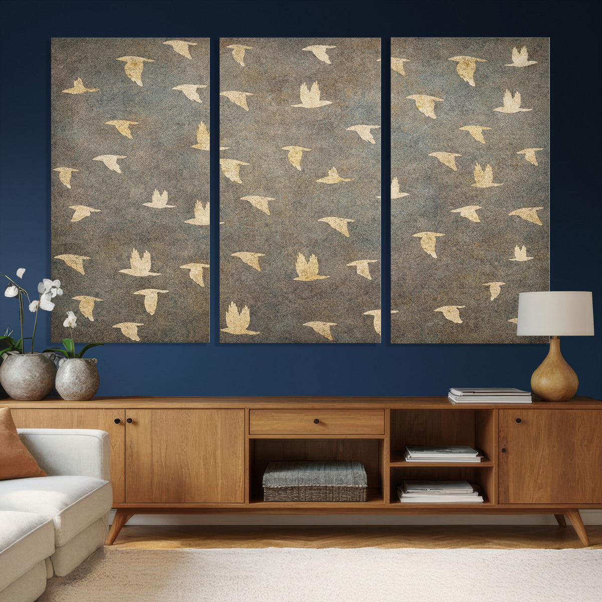 Abstract Birds Wall Art Canvas Print