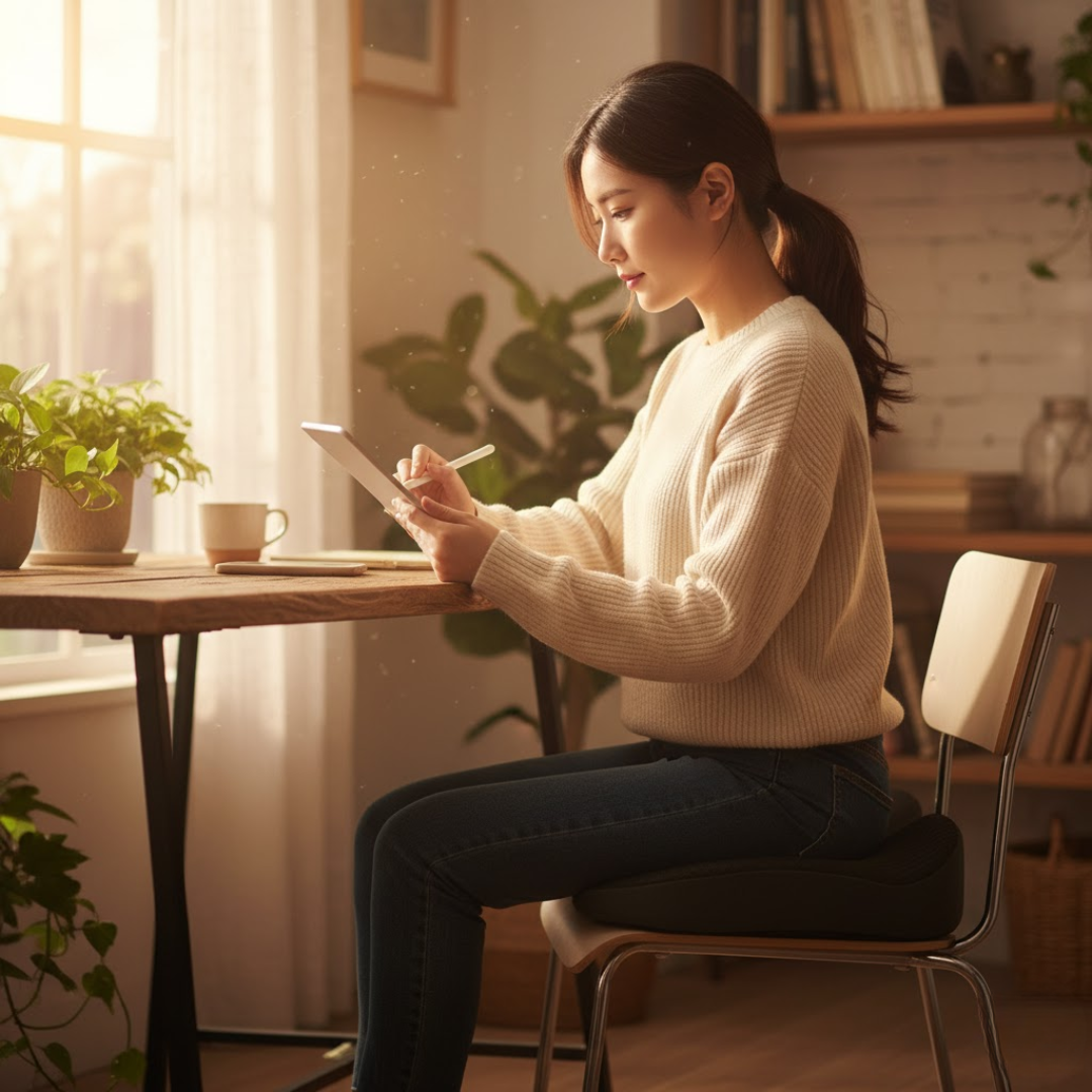 Ergonomic Memory Foam Seat Cushion for Office Chair & Car