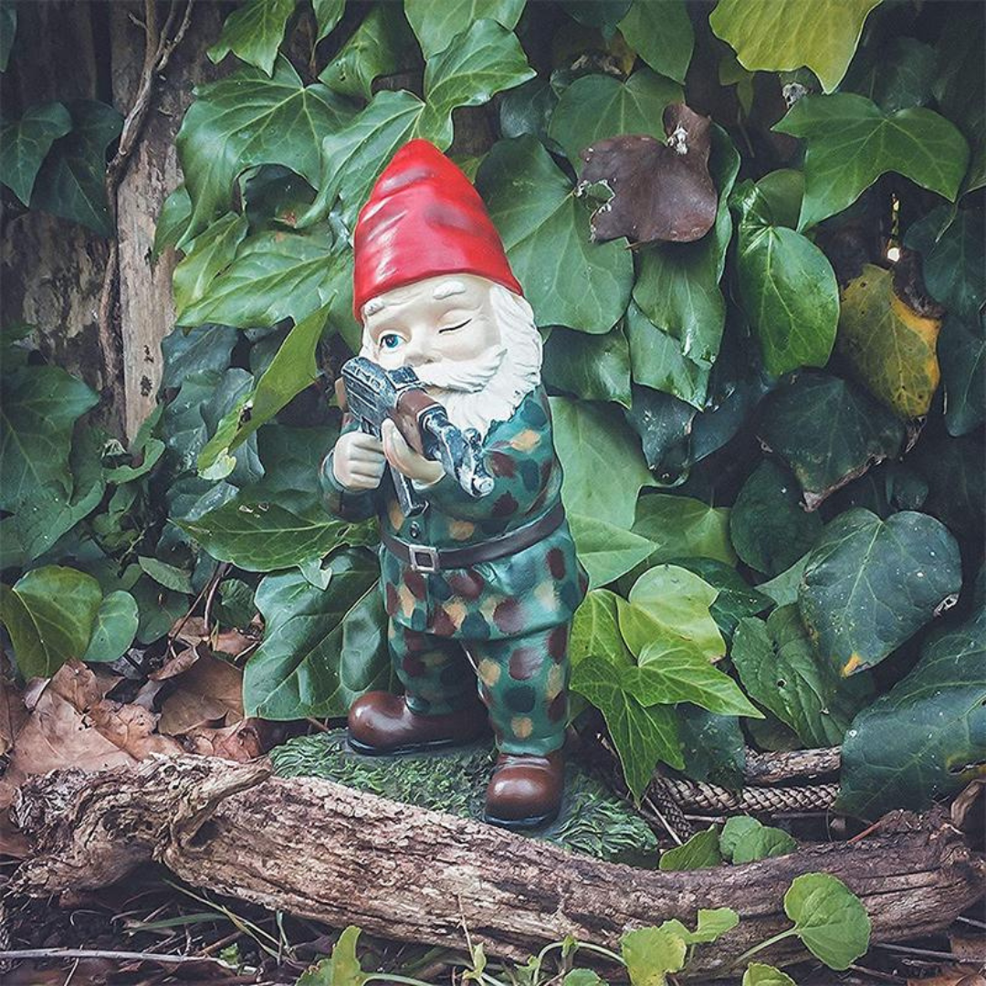 Military Garden Gnome Statue
