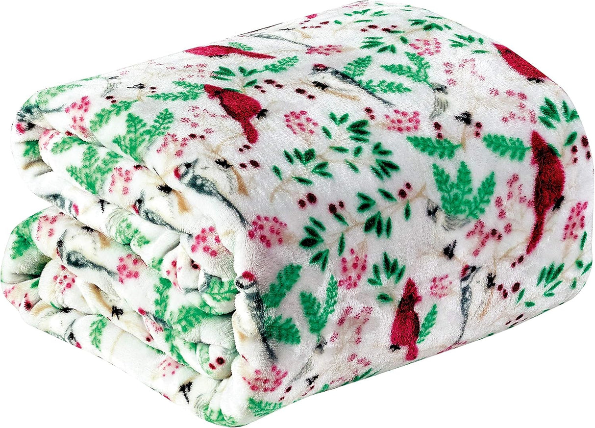 Soft Fleece Throw Blanket 50x60 – Lightweight Cozy Bed Couch Sofa Blanket for All Seasons