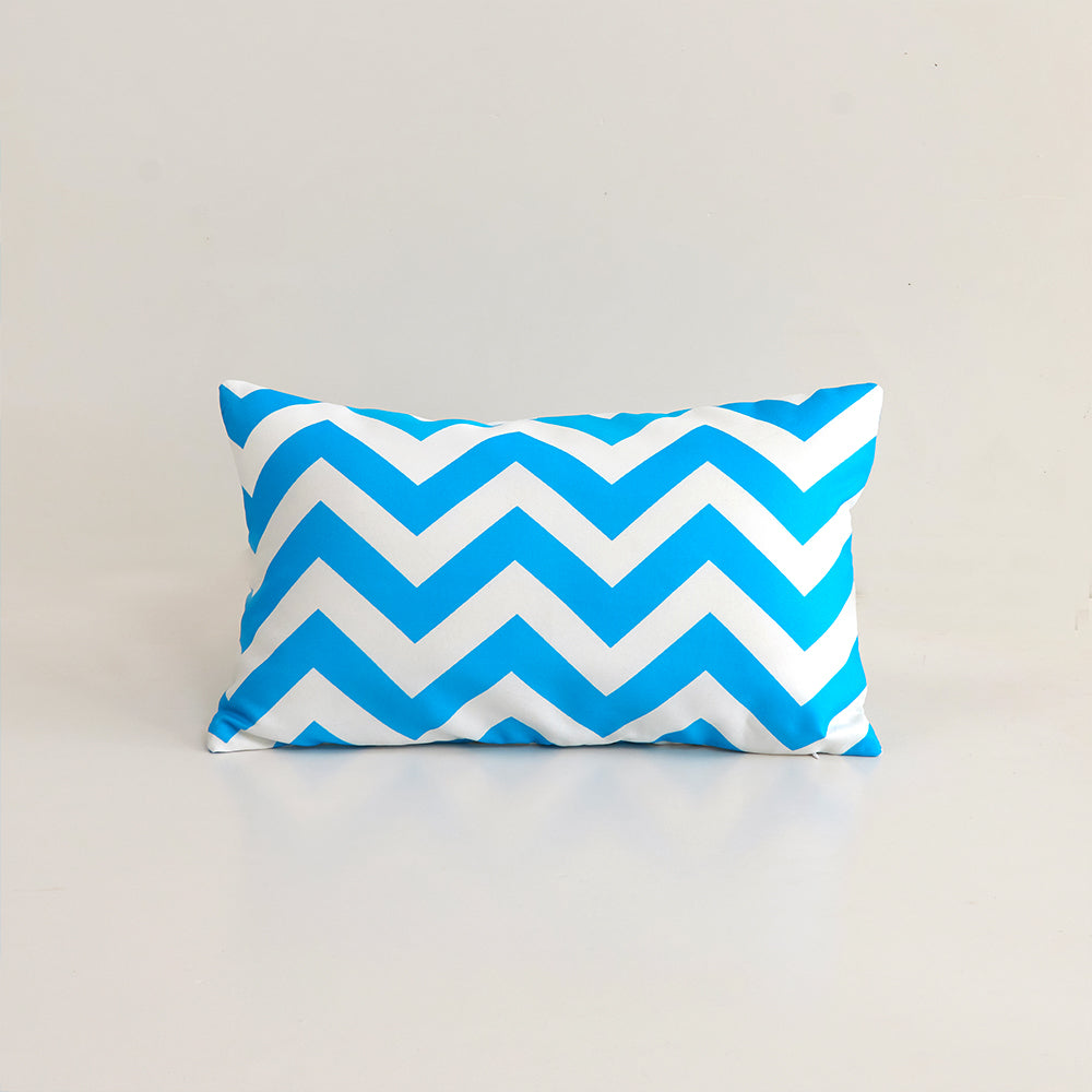 Set of 2 Stripes/Waving Outdoor Waterproof Throw Pillows (With Inserts) 2 sizes