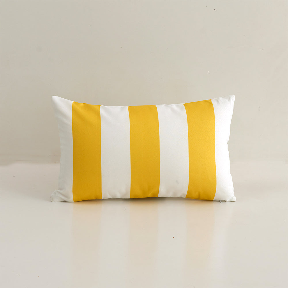 Set of 2 Stripes/Waving Outdoor Waterproof Throw Pillows (With Inserts) 2 sizes