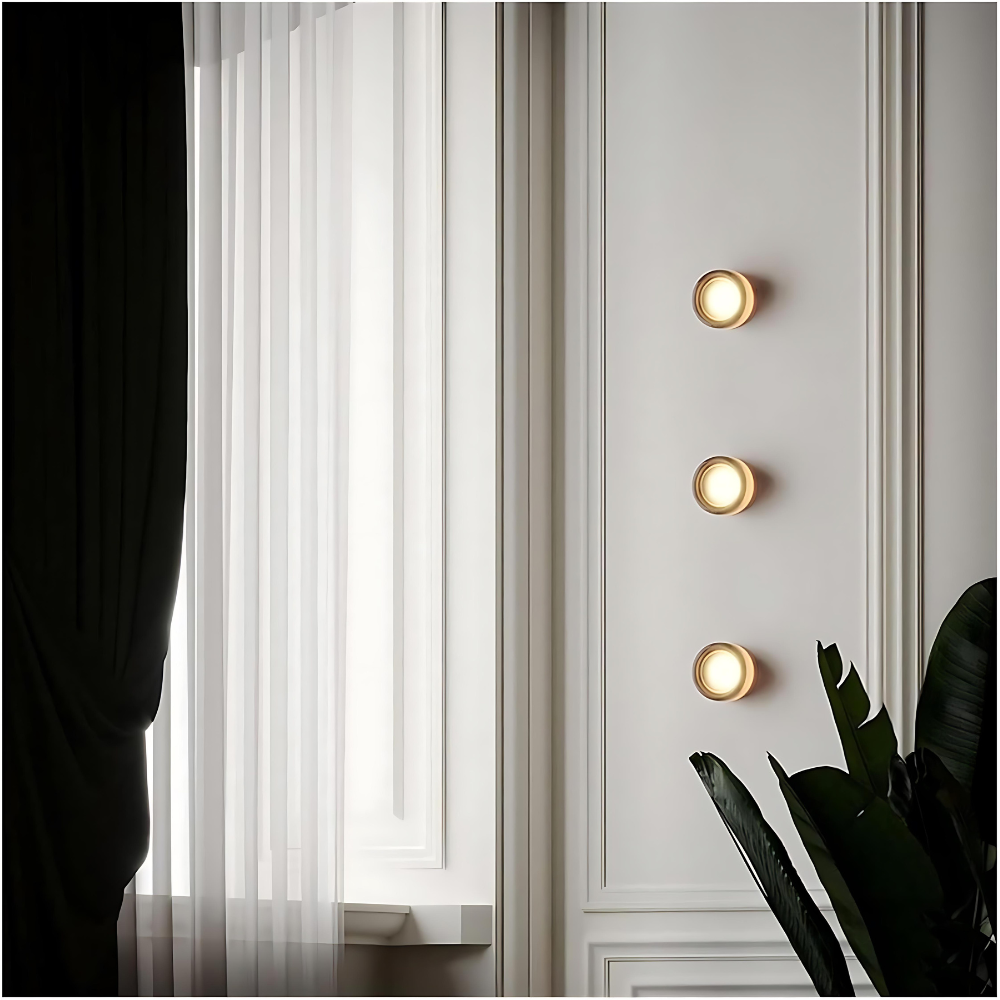 Nordic Acrylic Dimple LED Wall Sconce 1-Light 3-Color Adjustable
