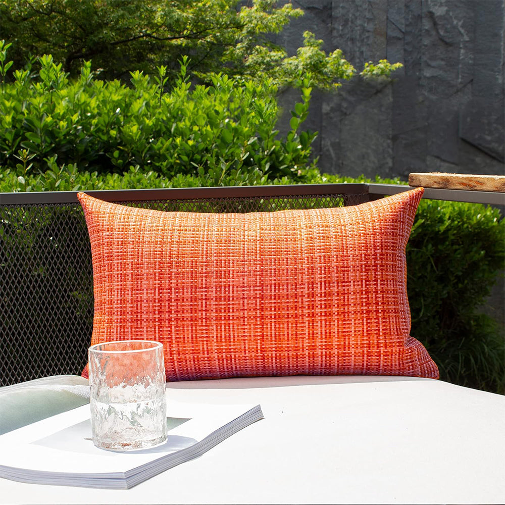 Premium Outdoor Waterproof Throw Pillow covers 2 sizes bright colors set of 2 covers