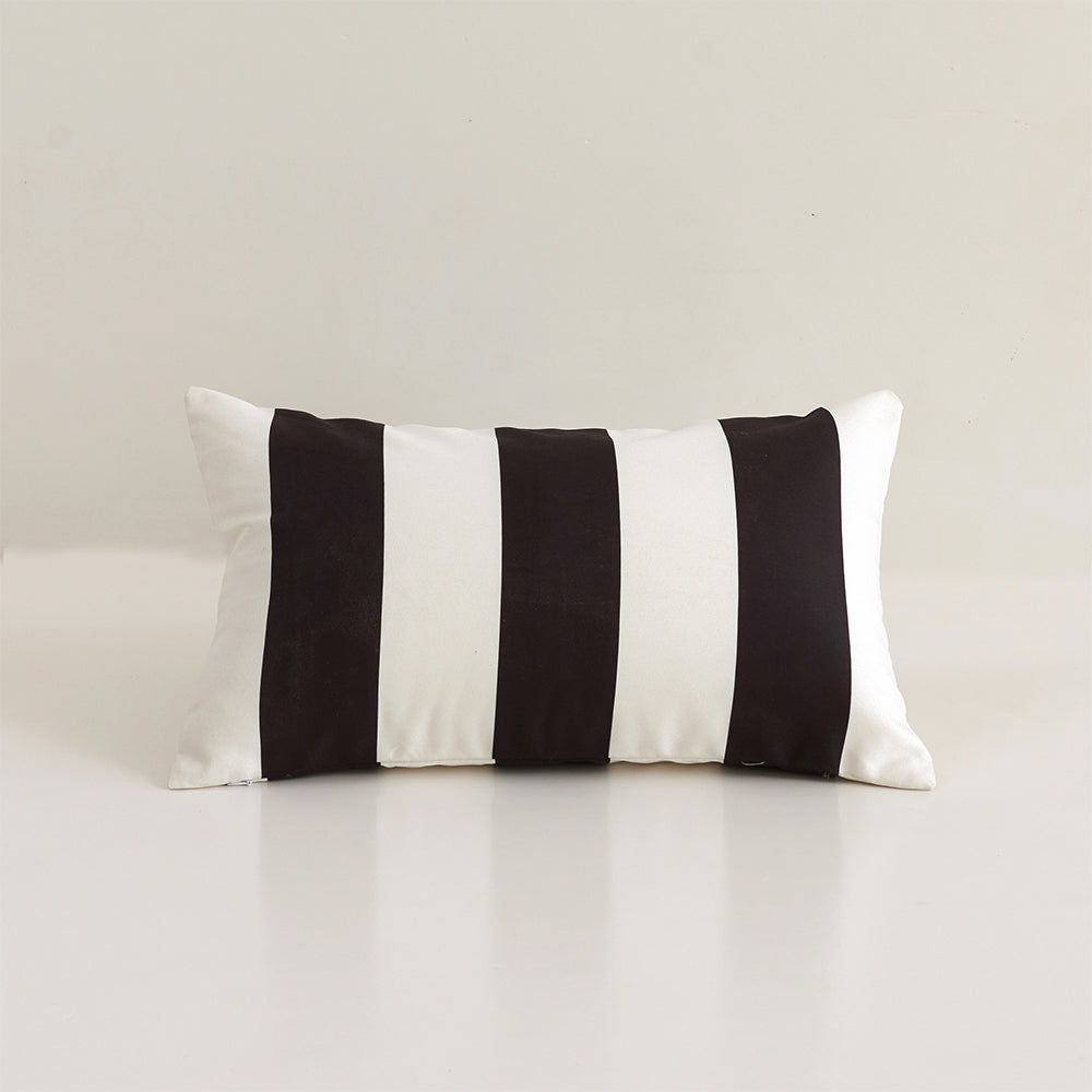 Set of 2 Stripes/Waving Outdoor Waterproof Throw Pillows (With Inserts) 2 sizes