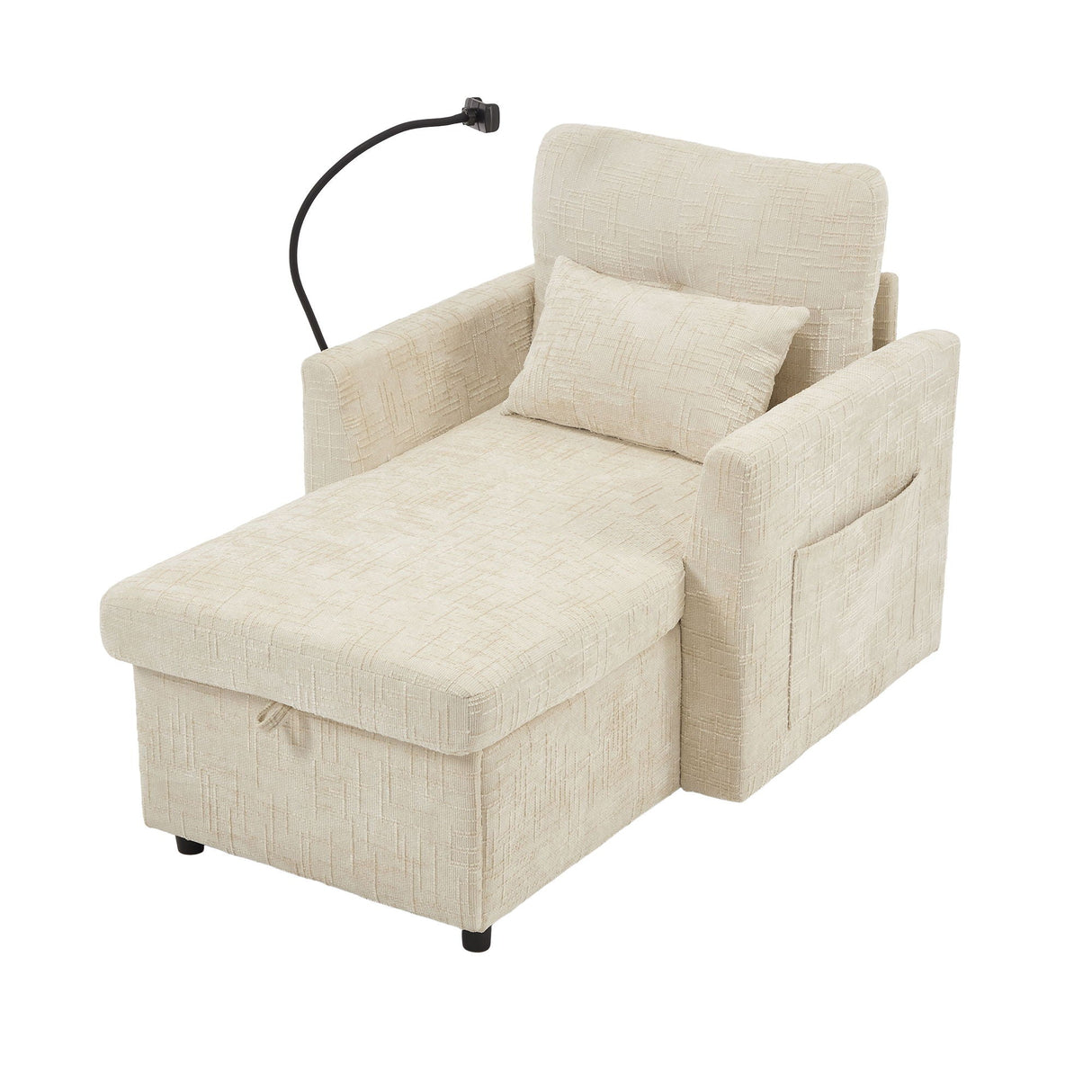 Multifunctional Recliner Sofa with Storage and Phone Bracket
