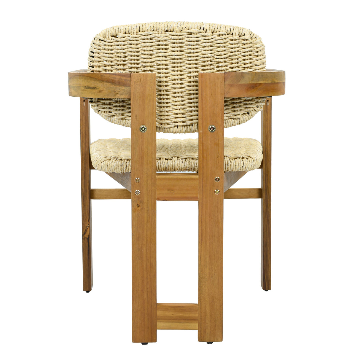 Outdoor Woven Rattan Chair Set - Two Accent Chairs