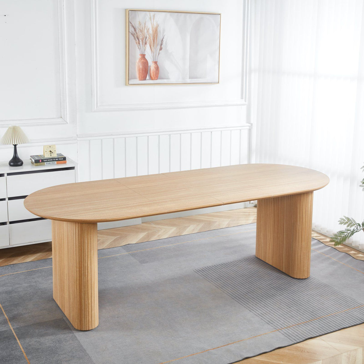 Extensible Dining Table, Suitable For 4 - 6 People - Oak
