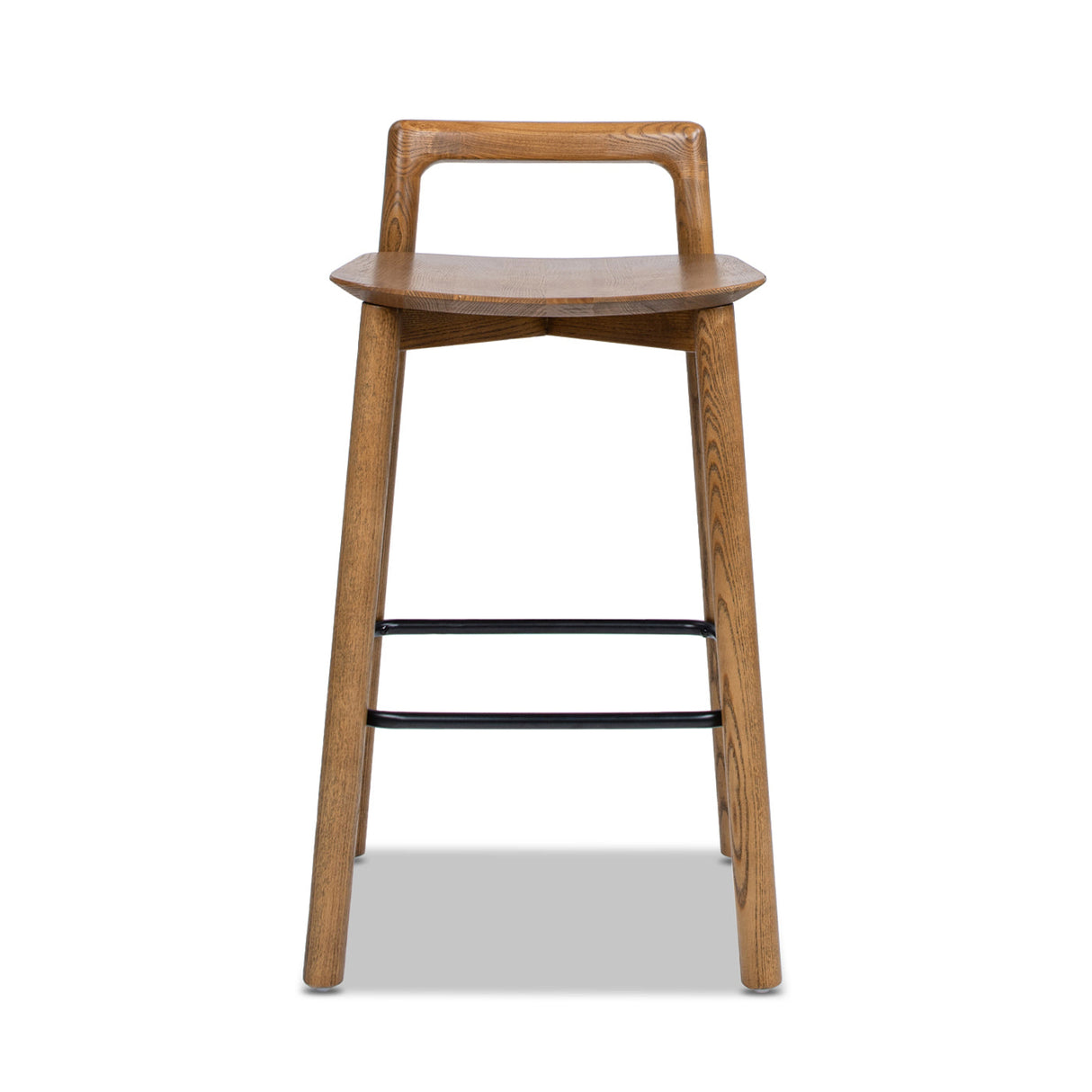 26.5" Low Back Counter Stool with Iron Footrest