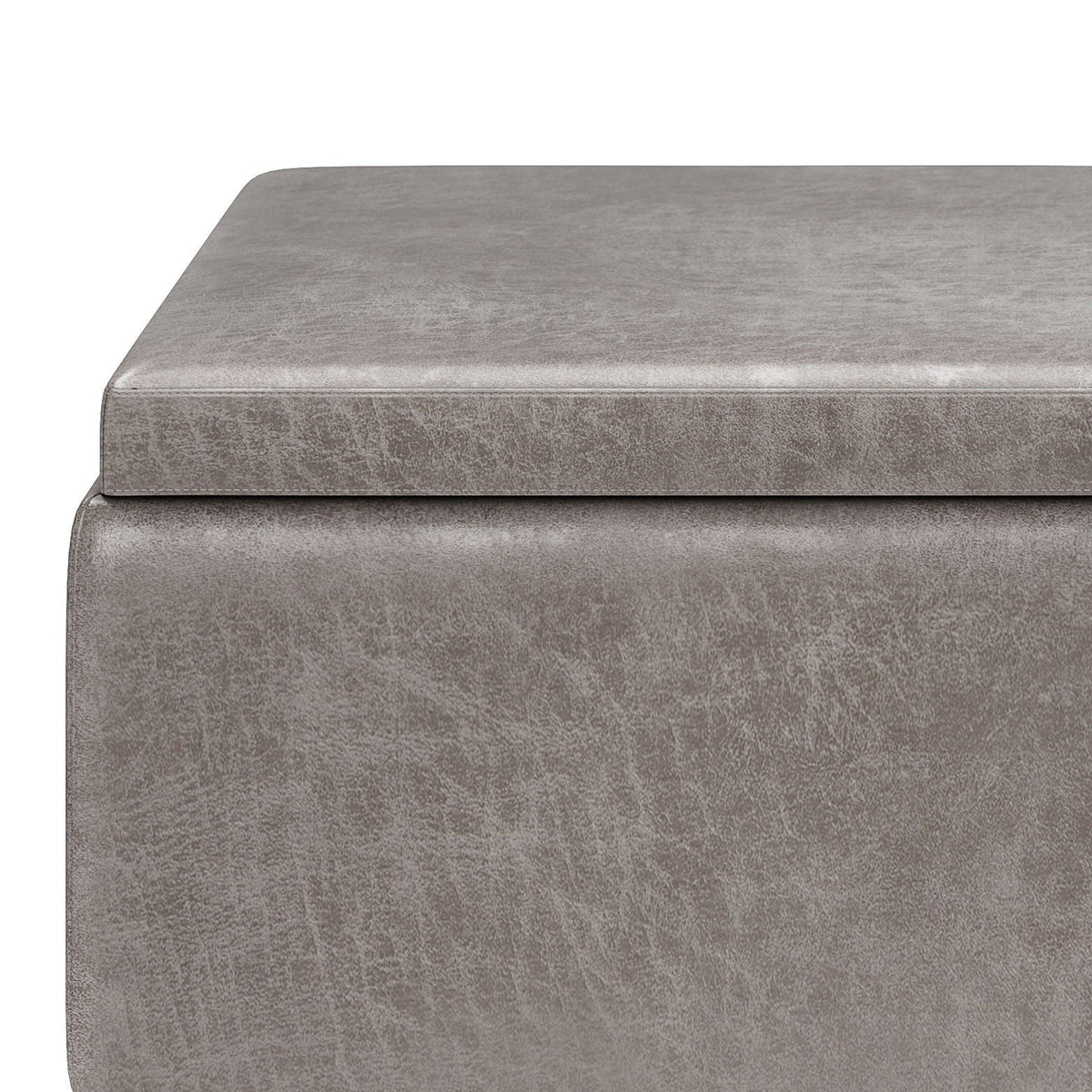 Owen - Tray Top Small Coffee Table Upholstered Storage Ottoman