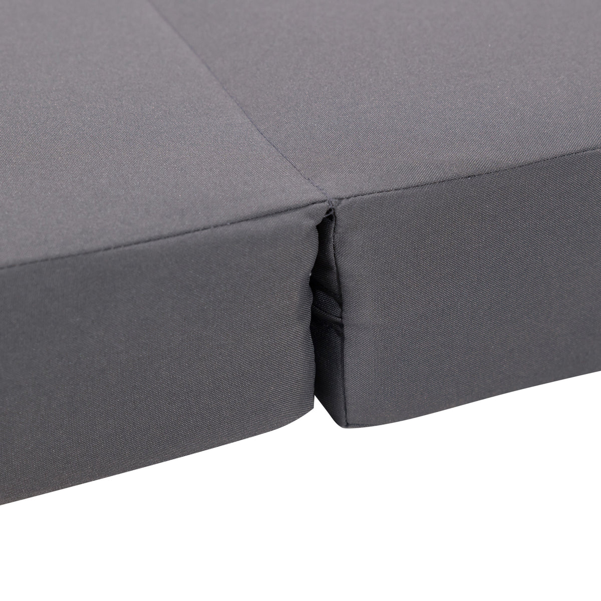 Gray Broadway Ian Chaise Lounge Cushion with Waterproof Fabric - Gray