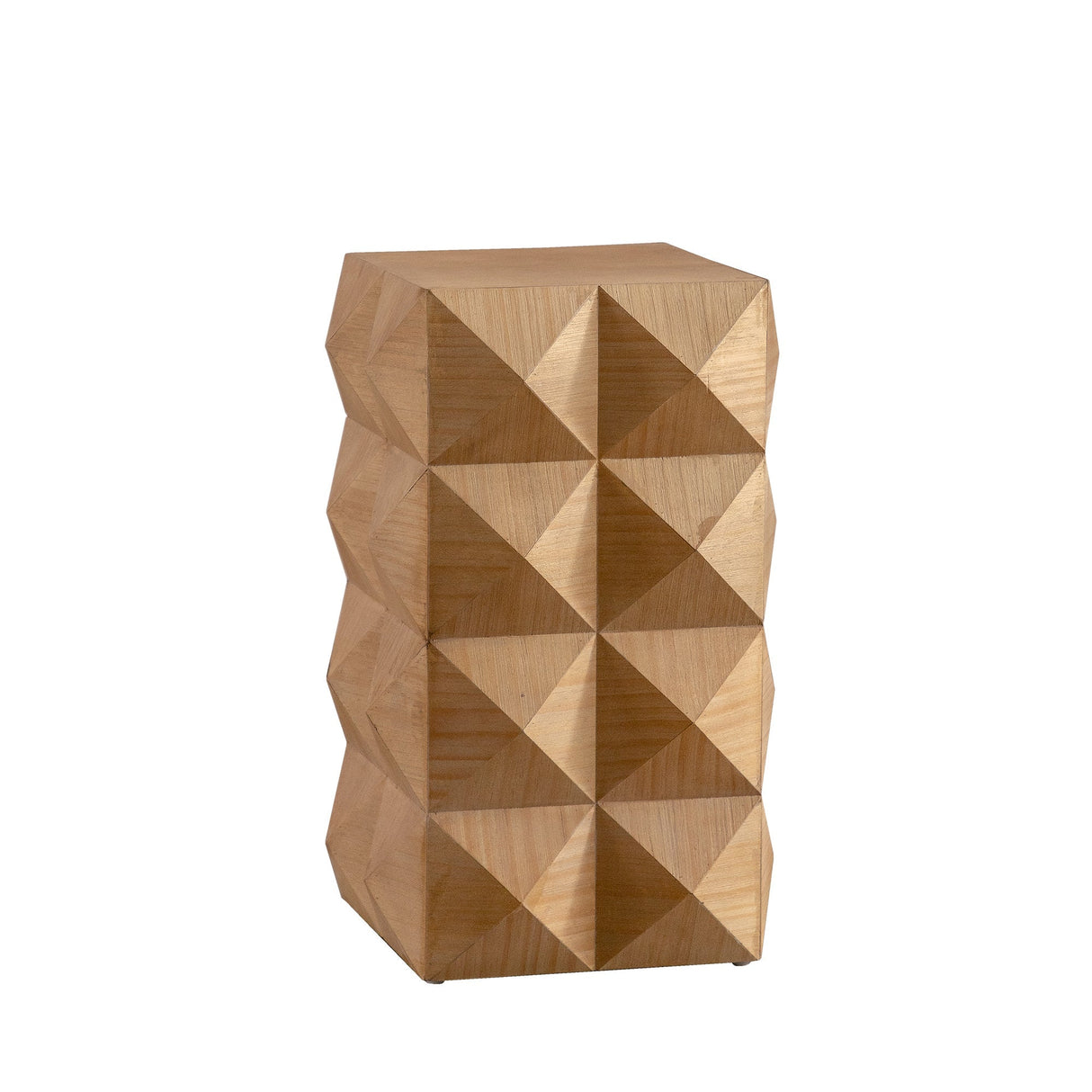 23.62" Height Three-Dimensional Embossed Pattern Wooden Nightstand