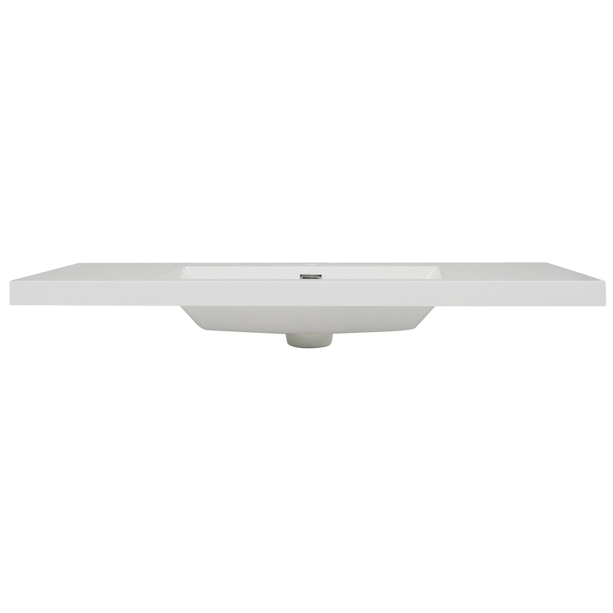 Vanity Top With 3 Faucet Holes, Rectangular Basin For Bathroom - White