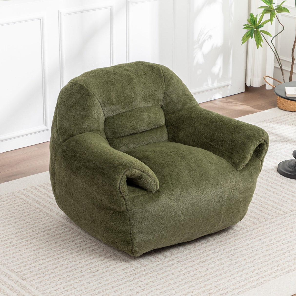 Comfy Faux Fur Bean Bag Chair