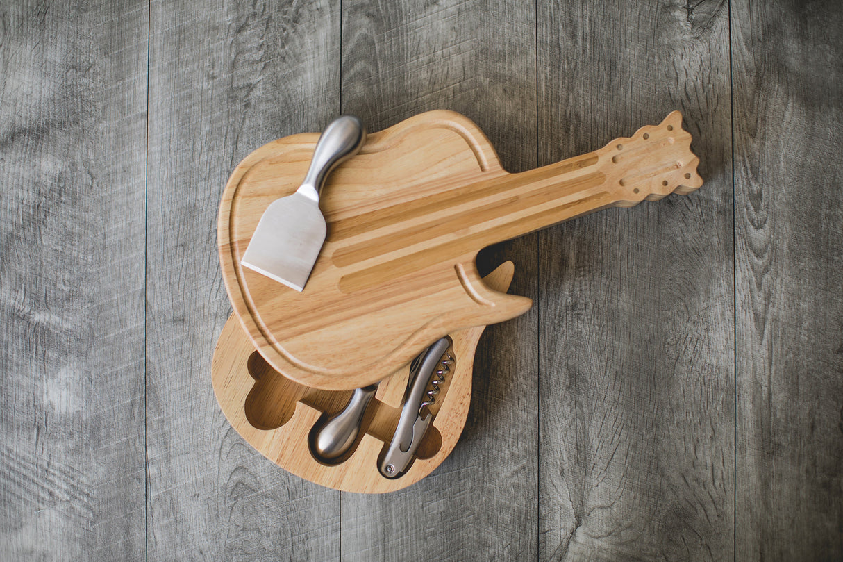 Guitar Cheese Cutting Board & Tools Set
