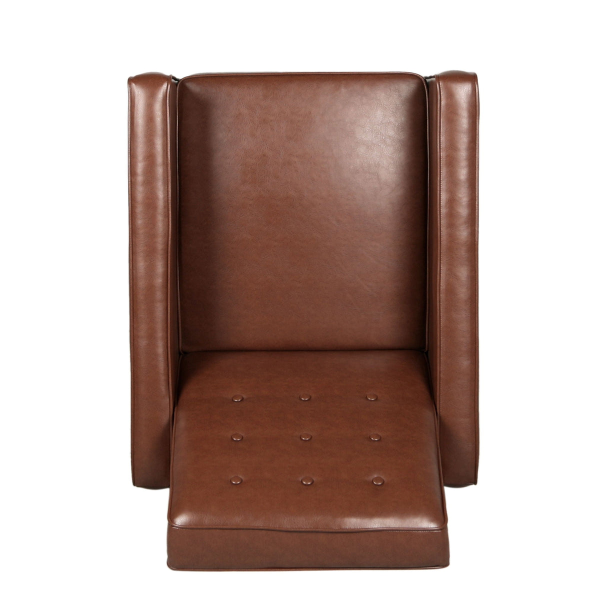 Mid-Century Modern Recliner With Button Tufted Waffle Stitch