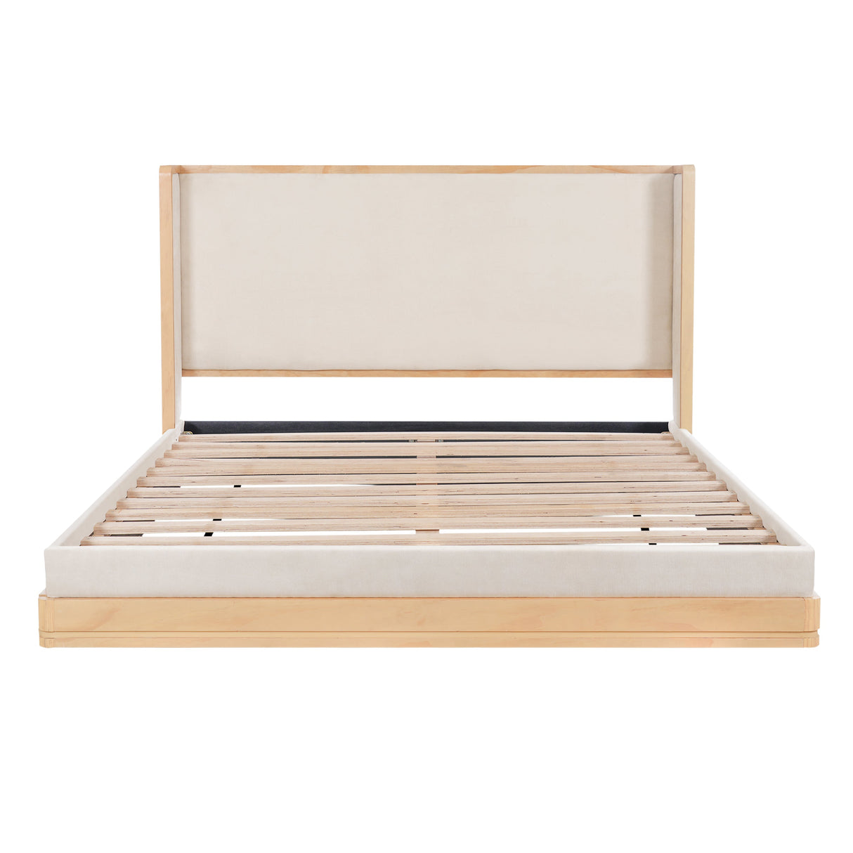 Mid-Century Modern Wood Bed Frame