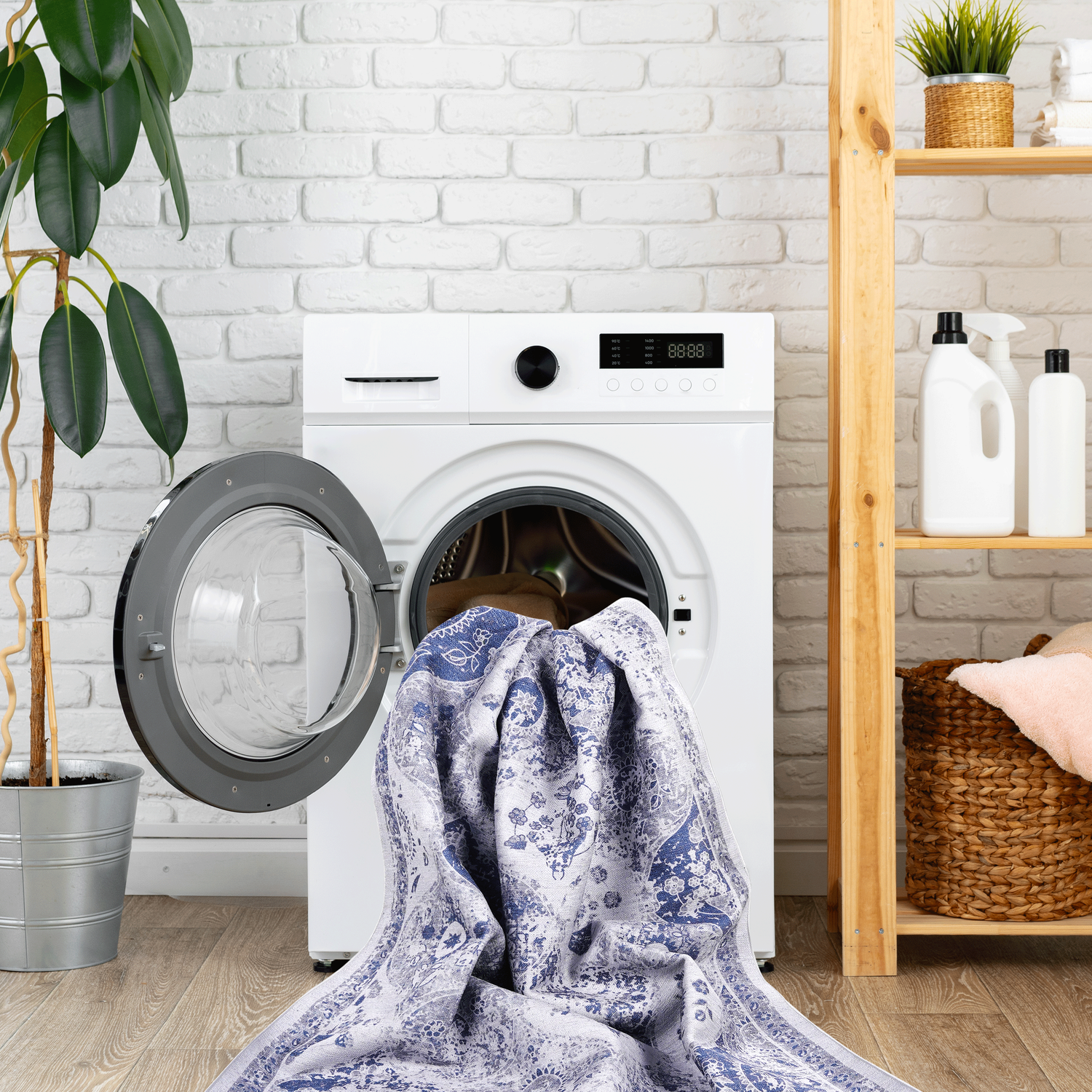 Naar Washable Area Rugs, Low-Pile, Non-Slip, Non-Shedding, Foldable, Kid & Pet Friendly