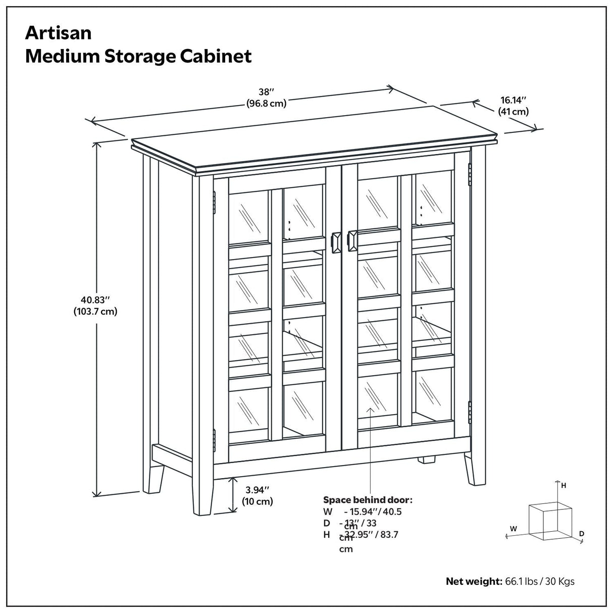Artisan - Handcrafted Medium Storage Cabinet