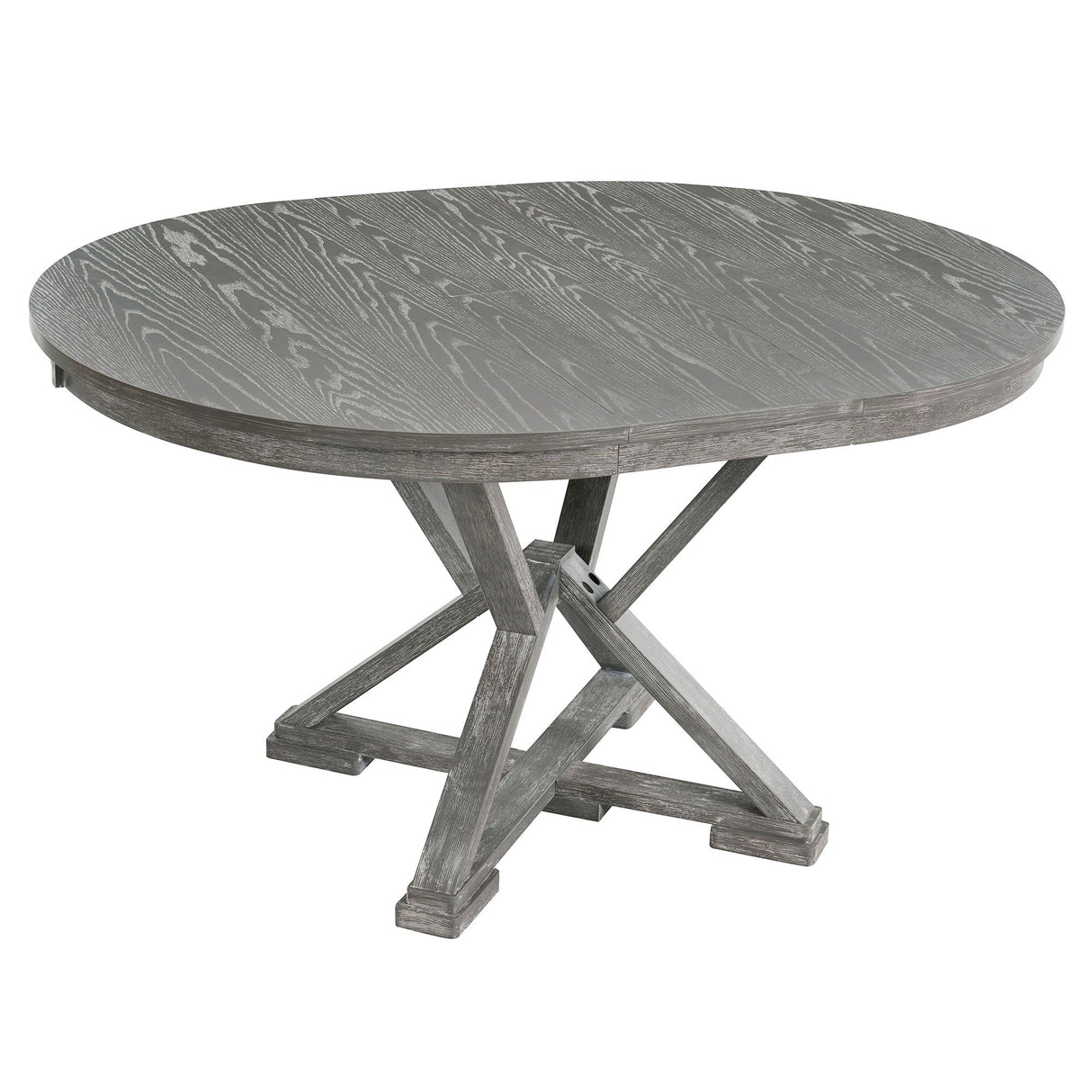 Dining Set With Extendable Round Table And 4 Upholstered Chairs