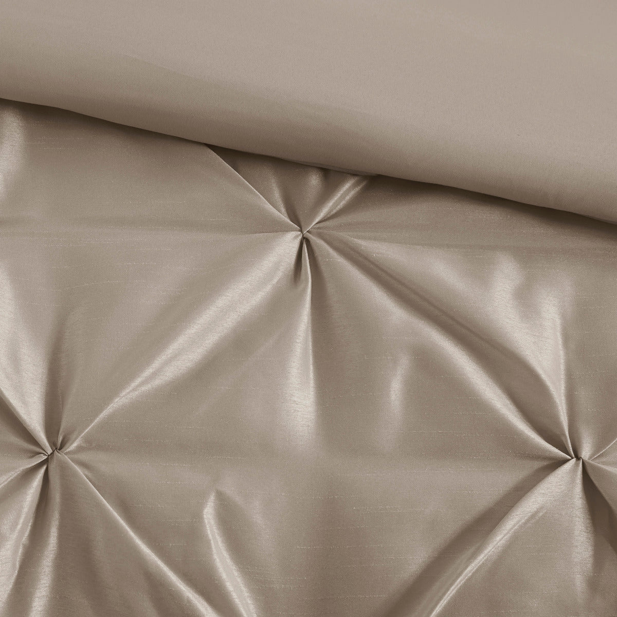 7 Piece Tufted Comforter Set Taupe King