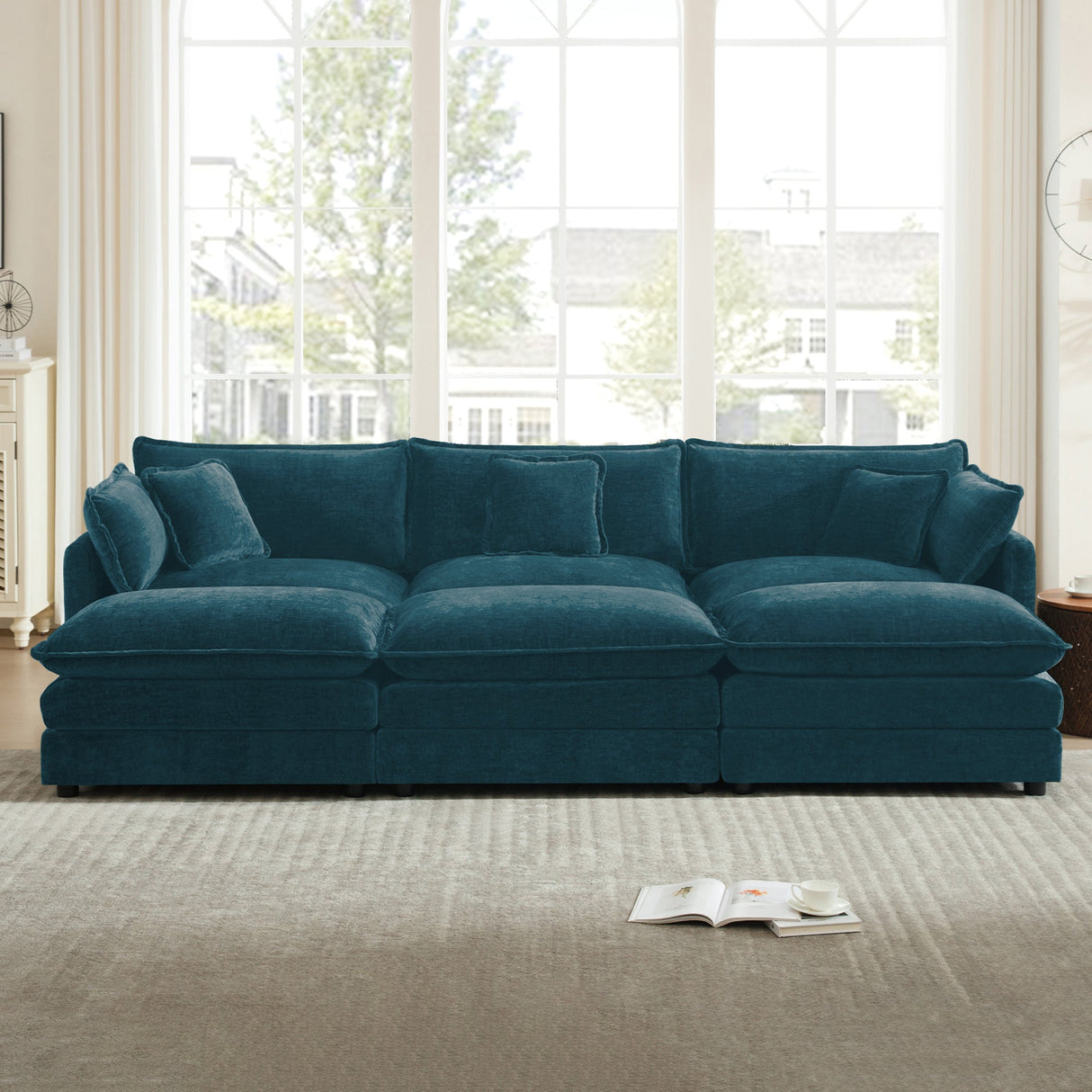 Comfortable Deep Seat Reversible Modular 3 Seater Sectional Sofa