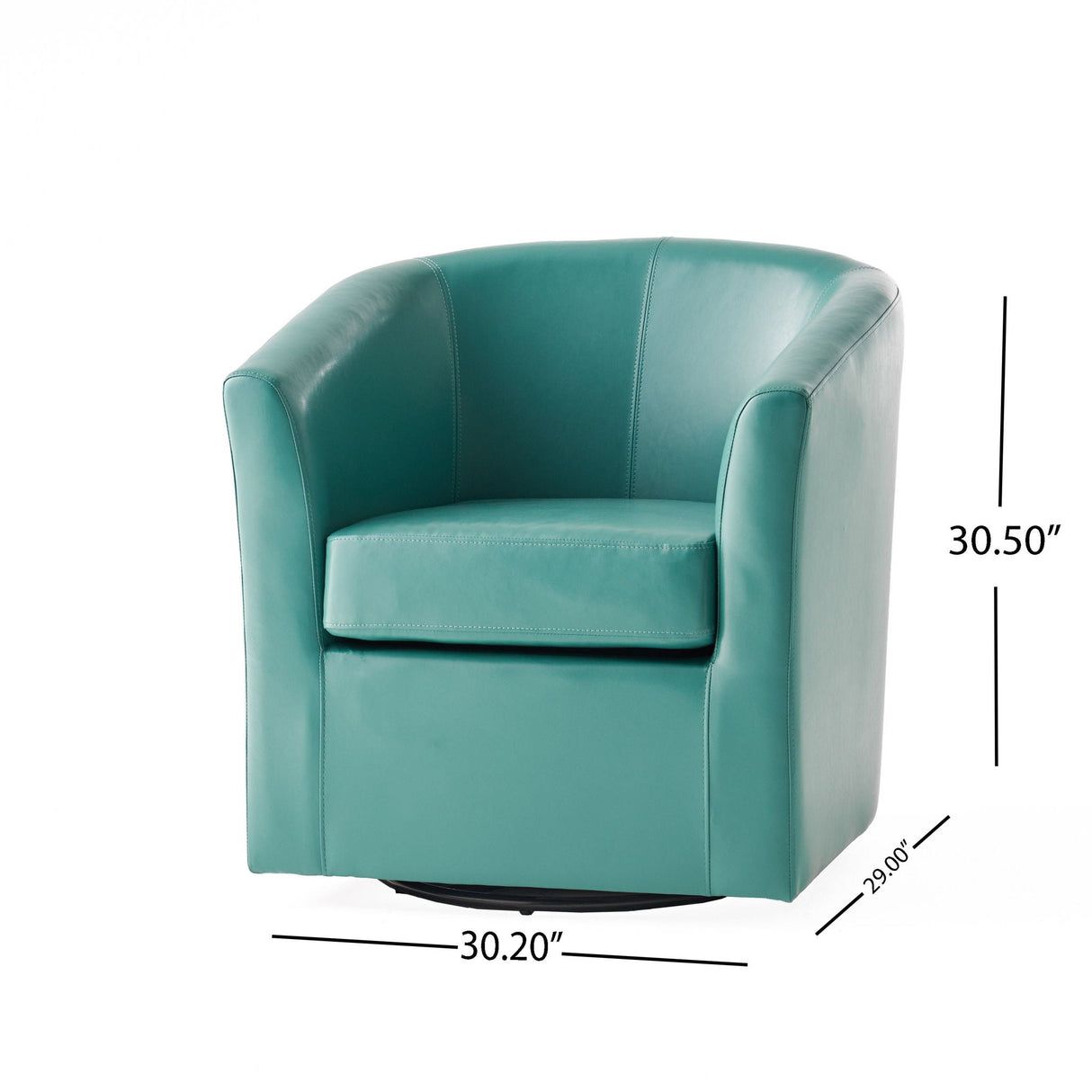 Melodize Swivel Club Chair With Barrel Shape Design
