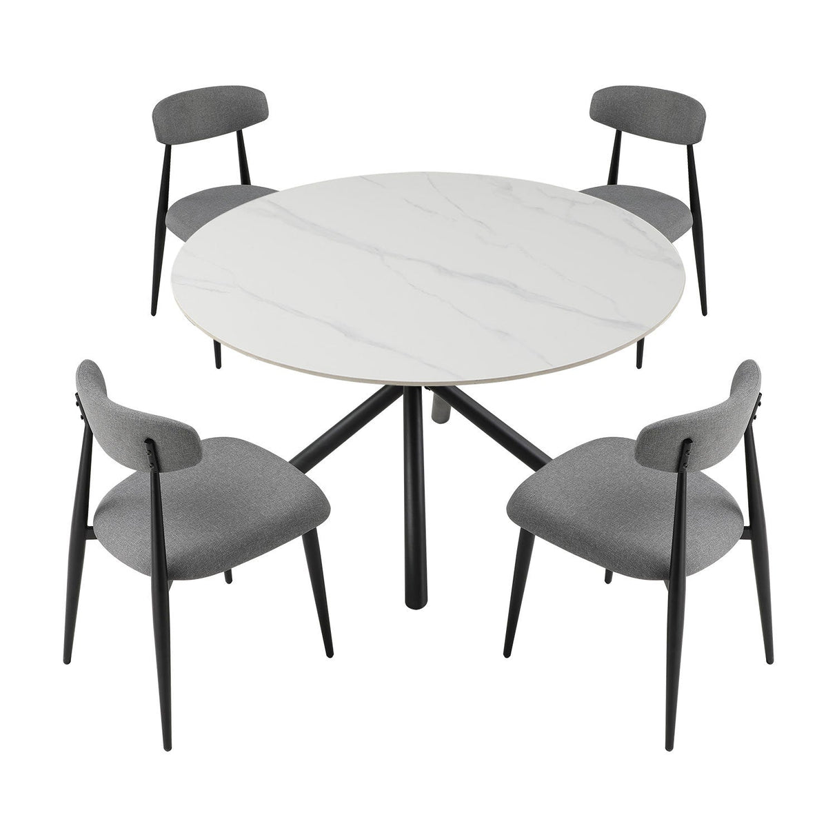 Modern Dining Chairs Set of 2 Grey