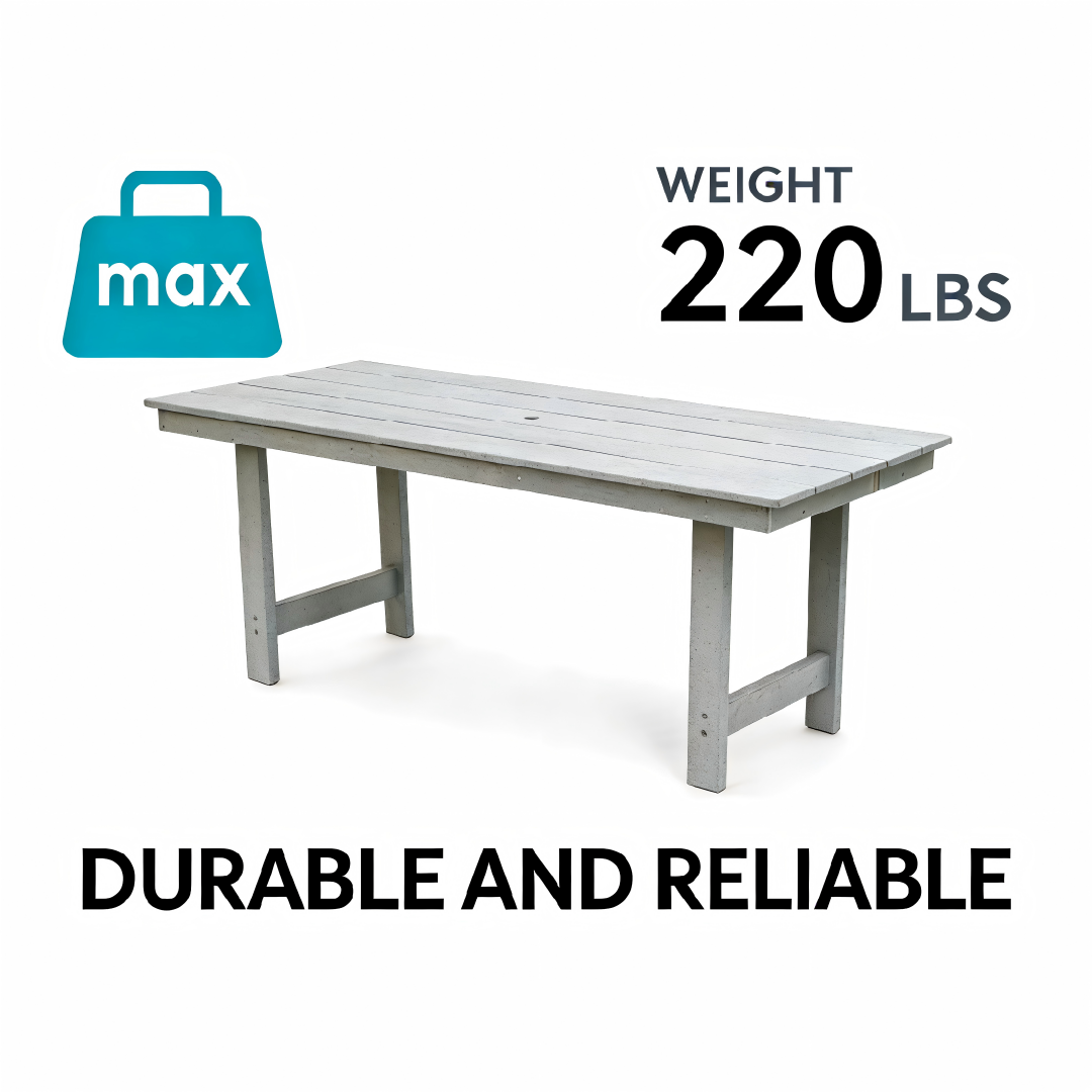 HDPE outdoor patio dining set, one table and four chairs. The outdoor dining furniture has sunshade holes and is suitable. It is suitable for lawns, gardens, backyards, and pool sides.Grey,Waterproof