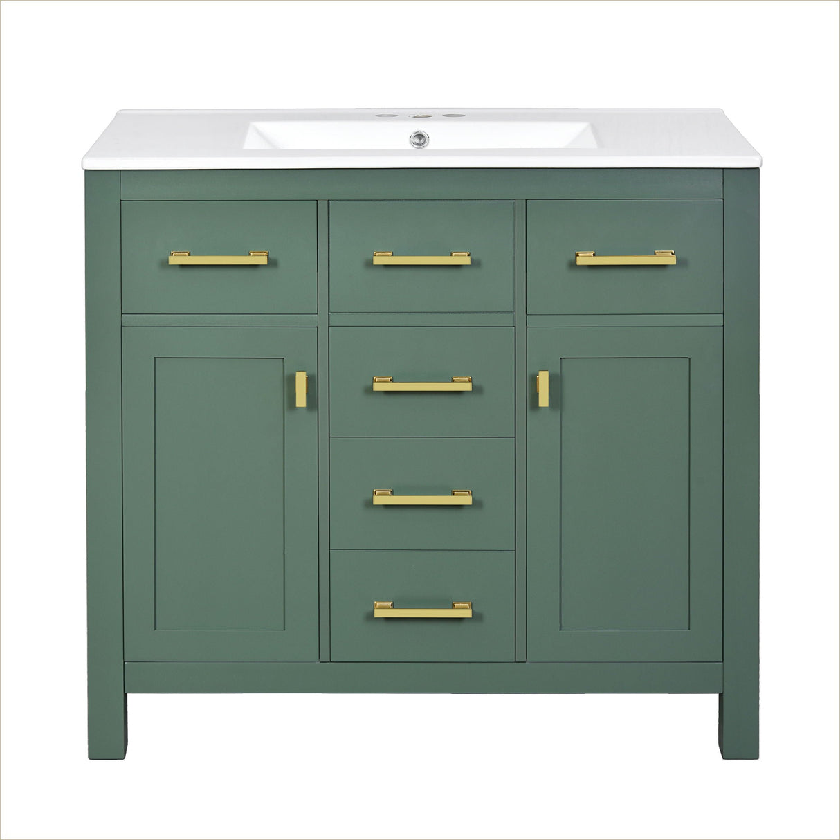 Bathroom Vanity With Sink Combo Set, Modern Bathroom Cabinet With 4 Drawers