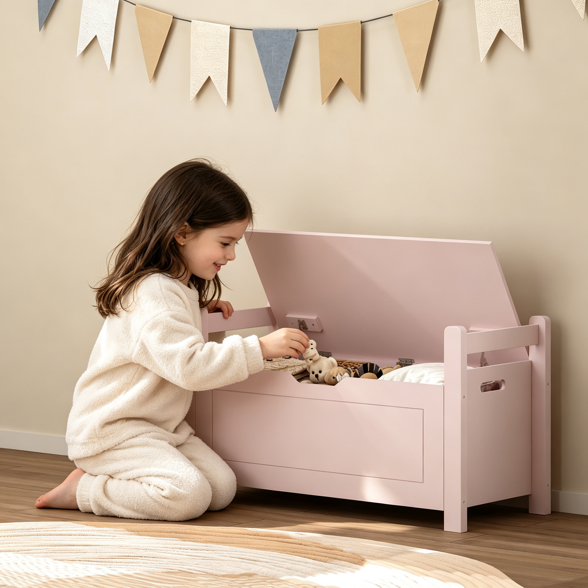 Kids Toy Box Chest for Boys and Girls
