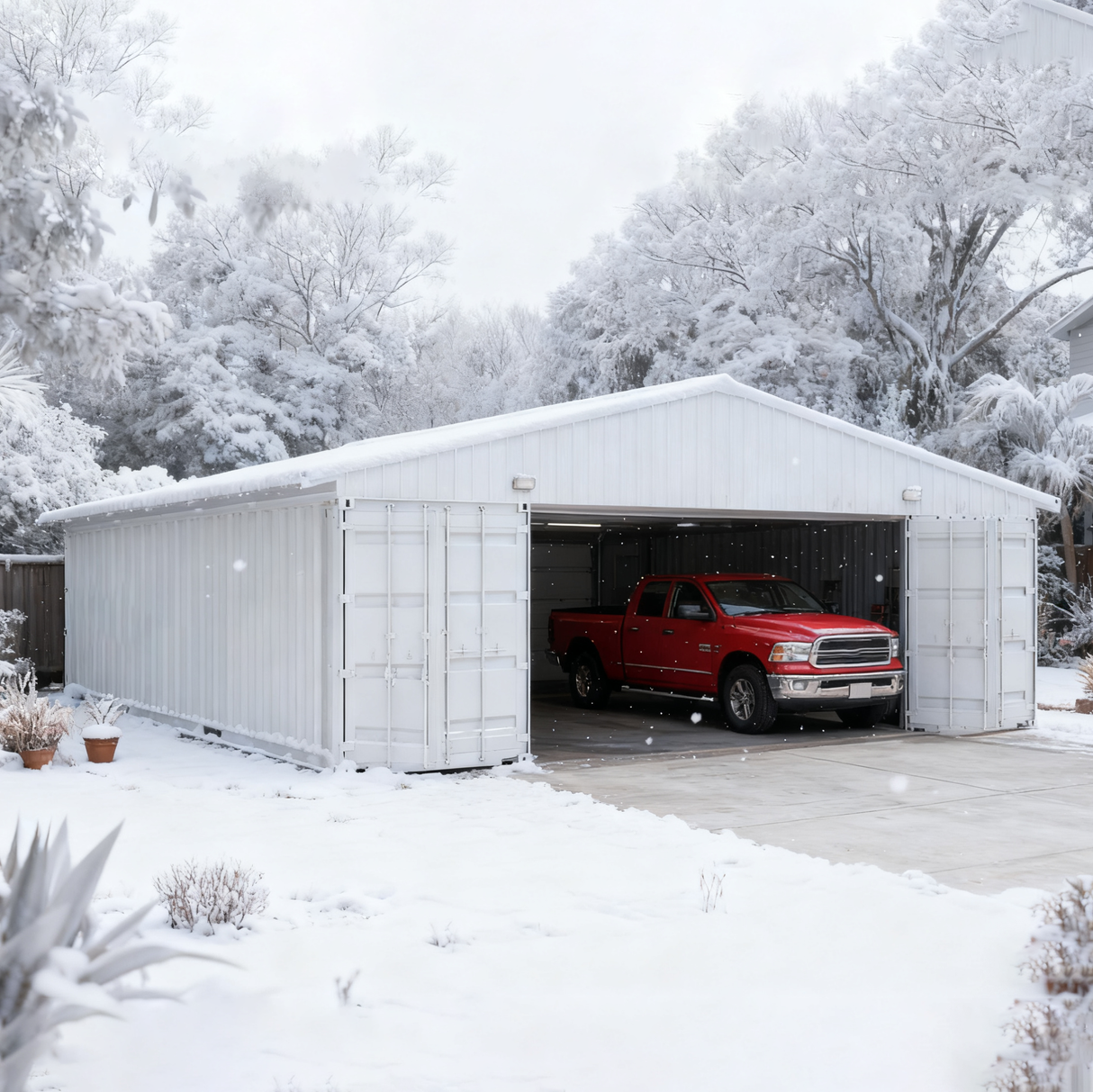 40FT x 36FT Container Roof Kit – Heavy-Duty Steel Shelter