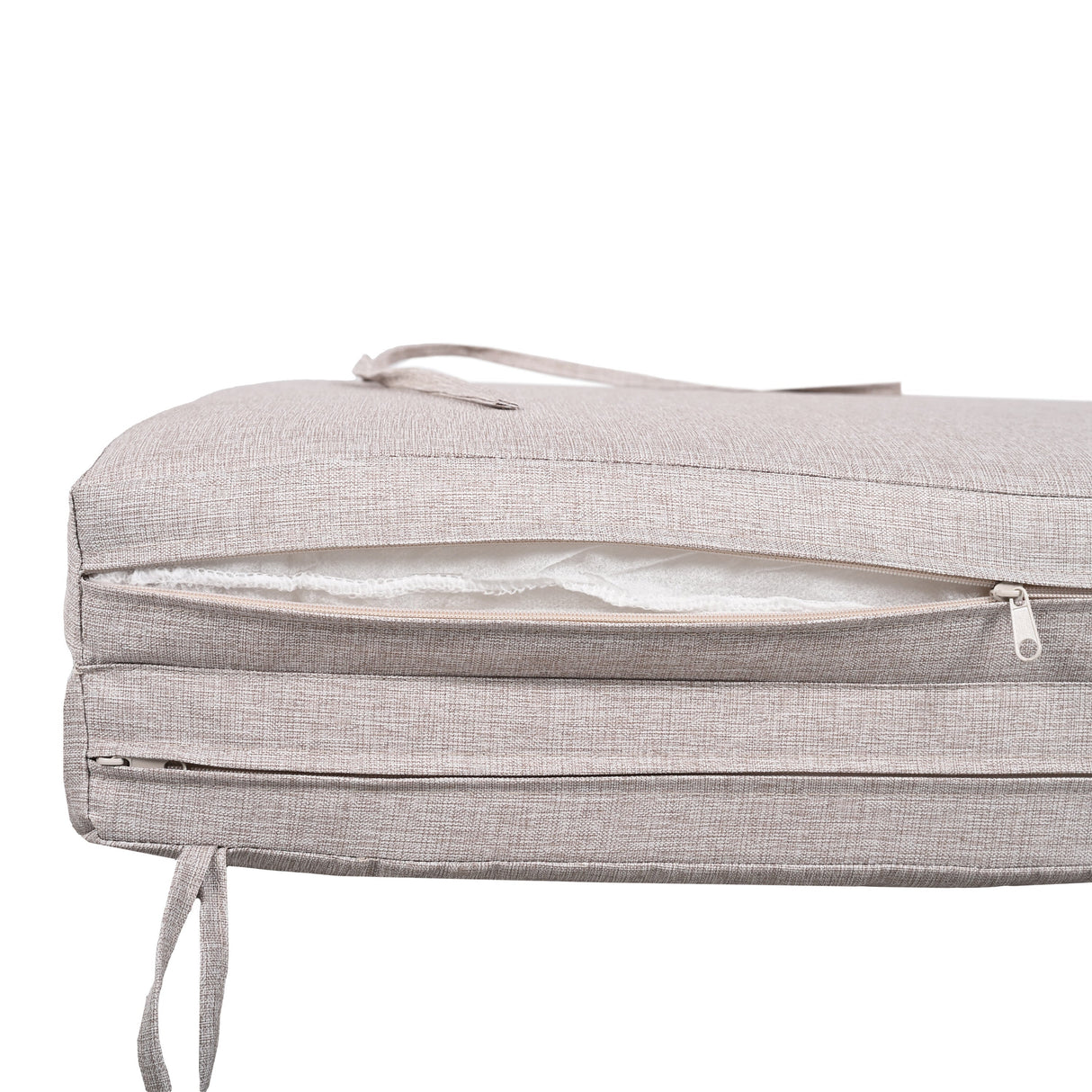 Outdoor Chaise Lounge Chair with Acacia Wood and Adjustable Backrest