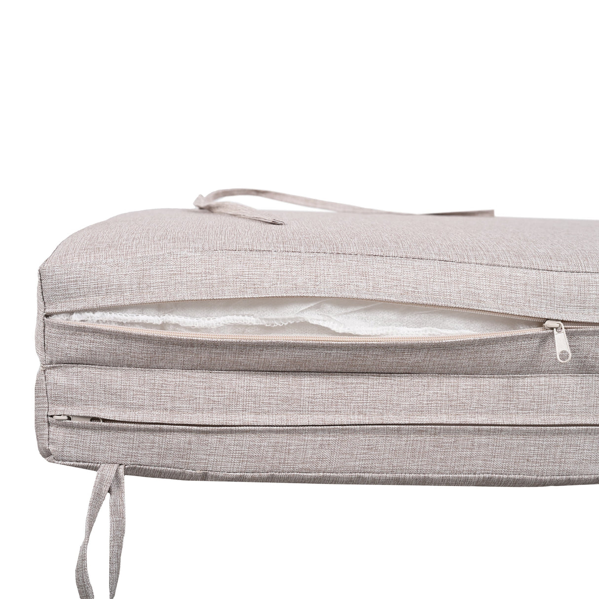 Outdoor Chaise Lounge Chair with Acacia Wood and Adjustable Backrest