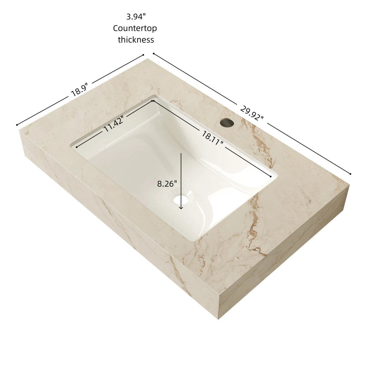 30" Bathroom Sink