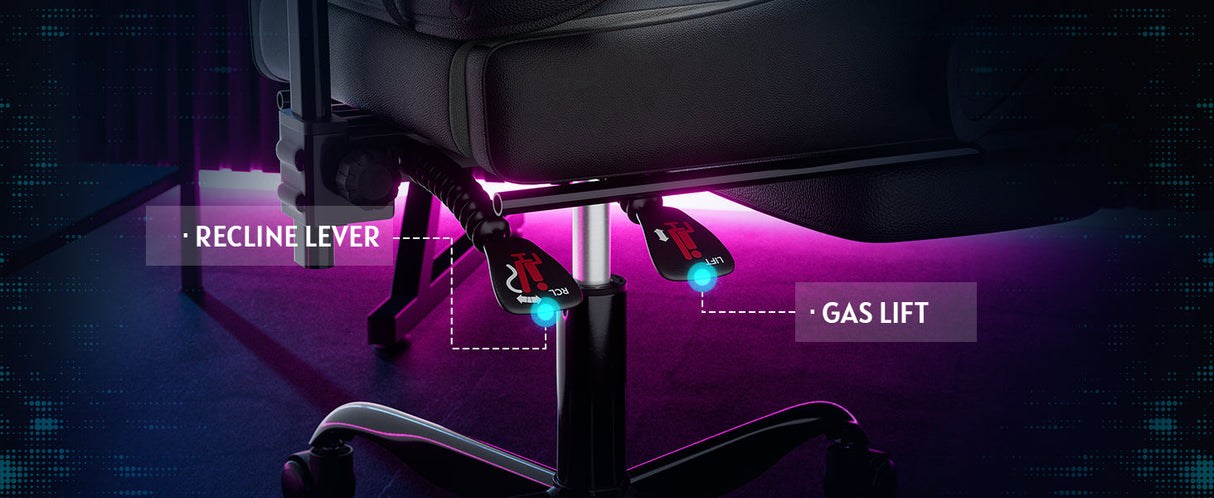 Ergonomic Gaming Chair with Footrest and Lumbar Support