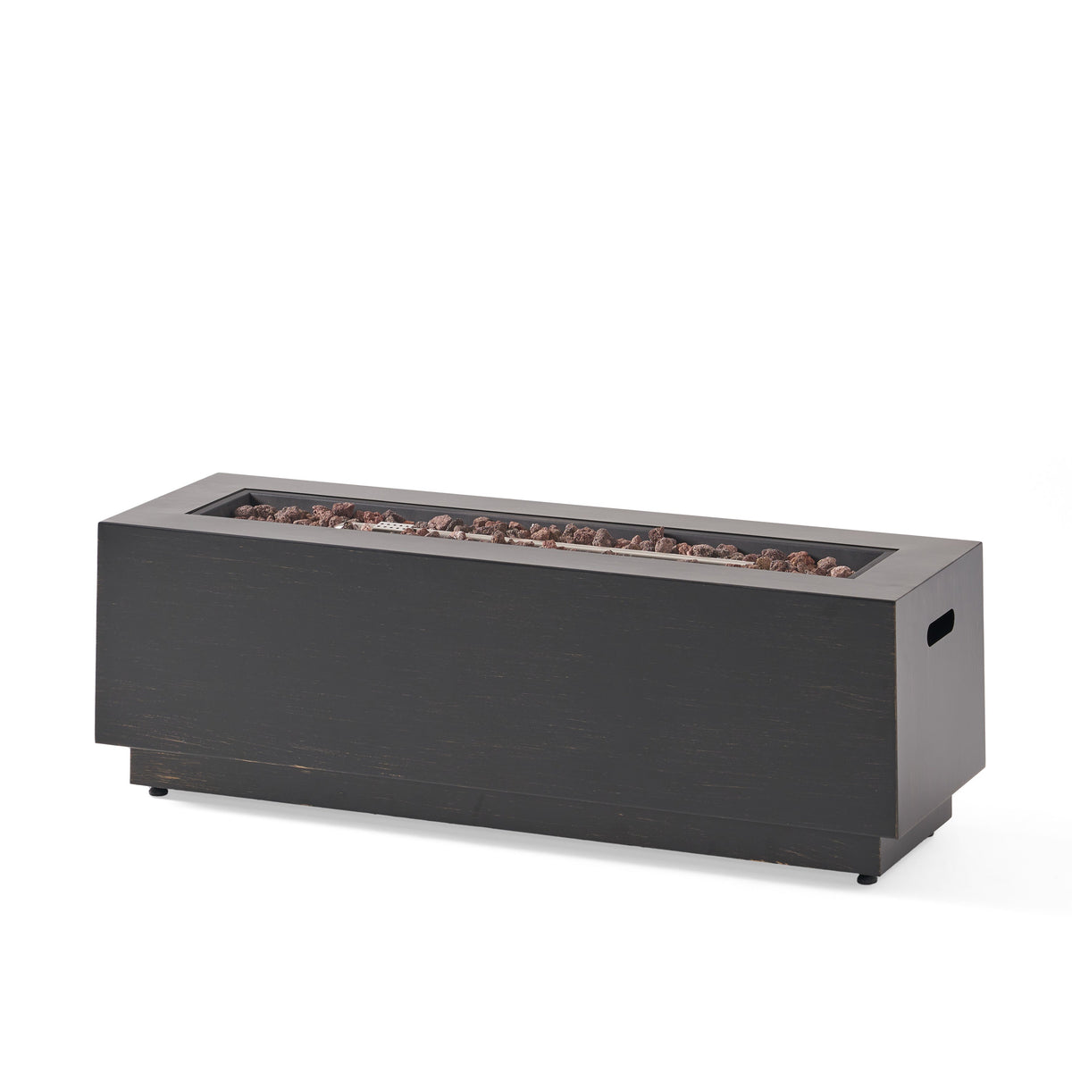 Modern Dark Grey 40" Outdoor Iron Propane Fire Pit