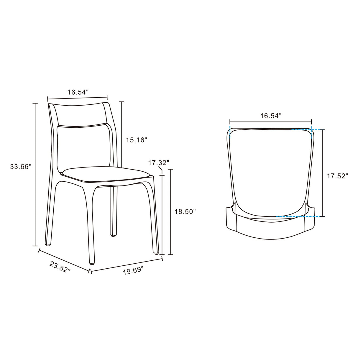 Moderno - Dining Chair (Set of 2) - Black