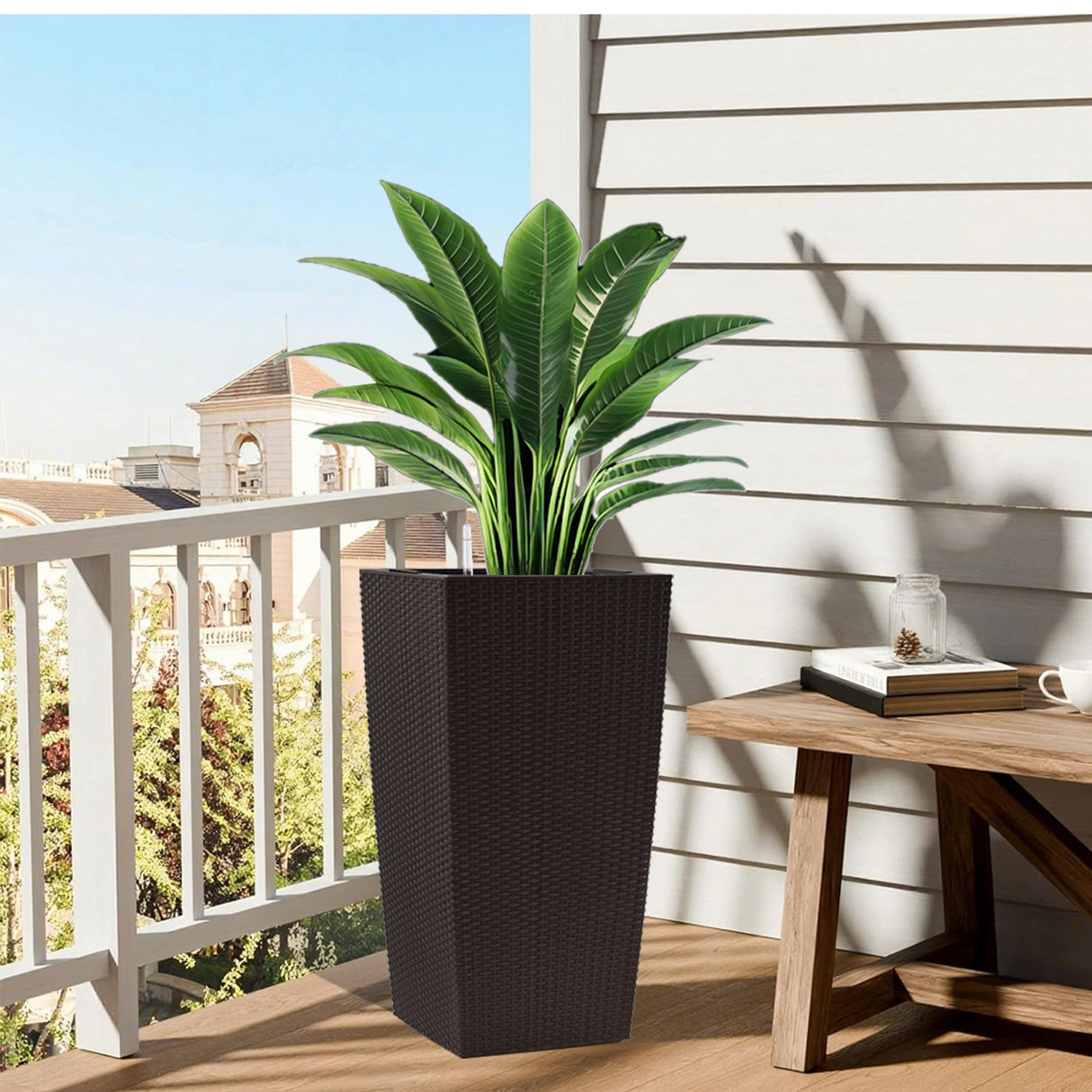 30 in Tall Large Flower Pot Planter with Self-Watering Drainage Holes