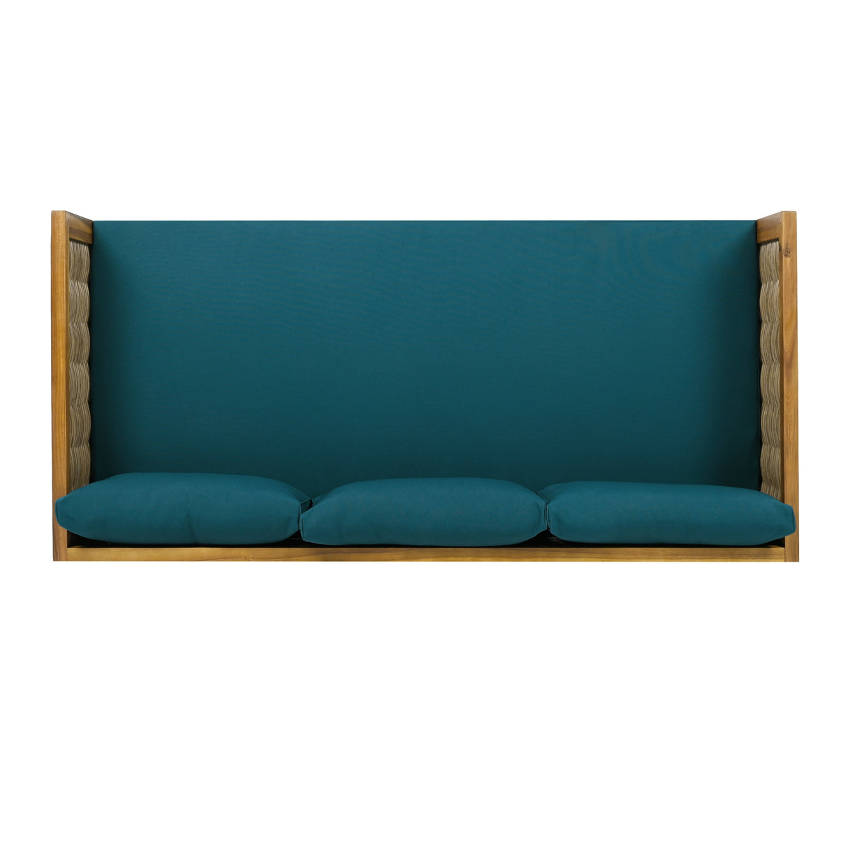 Claremont 3 Seater Daybed with Rattan Arms and Acacia Wood Frame