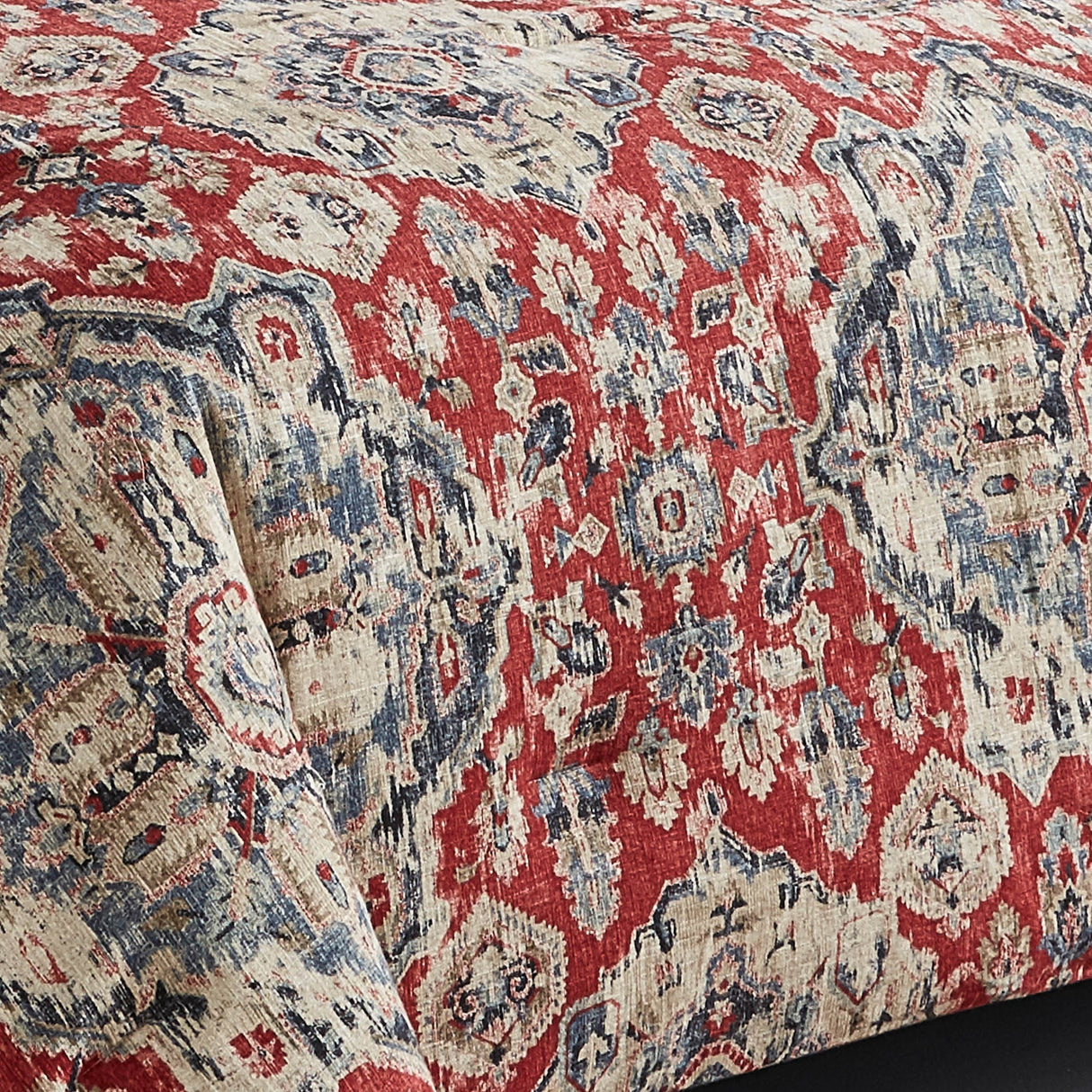 Sadler 9-Pc Burgundy & Blue Medallion Comforter Ensemble