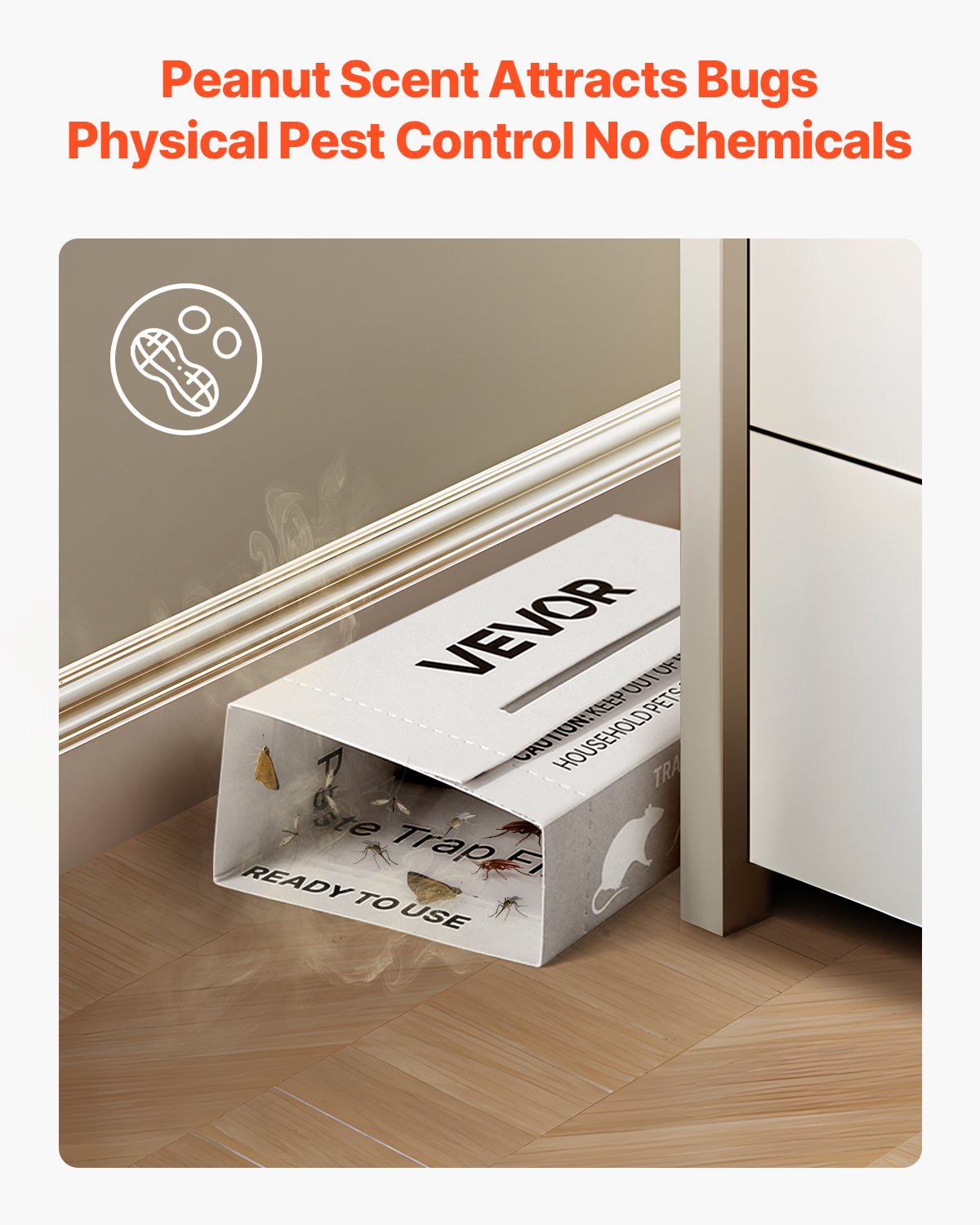 Insect Glue Trap 36 Pack – Peanut Scent, Foldable, Pesticide-Free Sticky Boards for Bugs, Ants, Roaches & Spiders