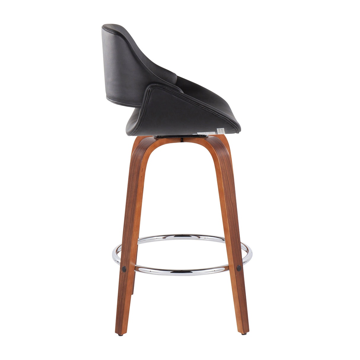 Mid-Century Modern Fixed-Height Counter Stool