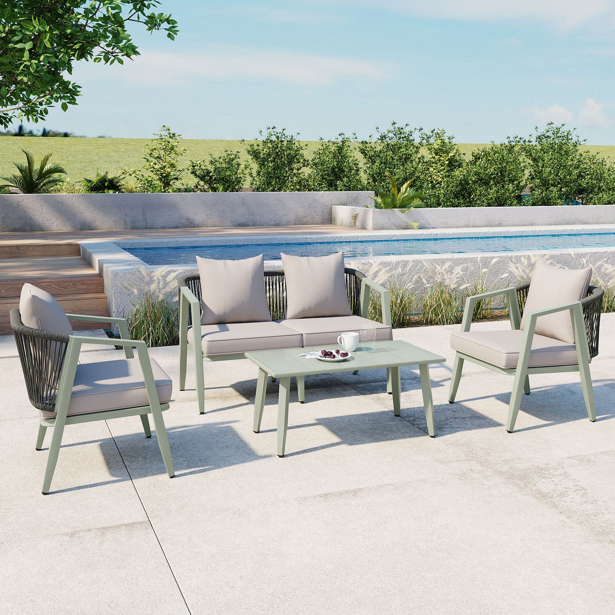 U_STYLE Durable and Comfortable Outdoor Seating Set