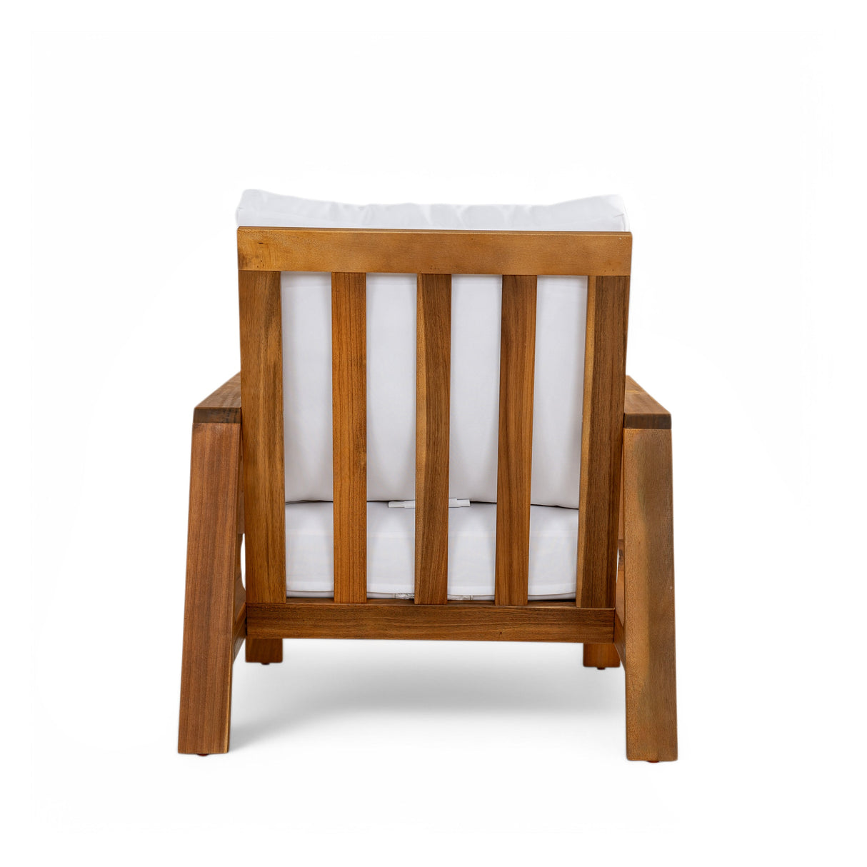Acacia Wood Outdoor Sofa Set for 4 with Cushions and Coffee Table