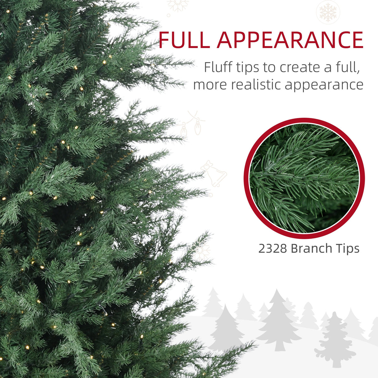 6ft Tall Prelit Artificial Christmas Tree with 8 Light Modes