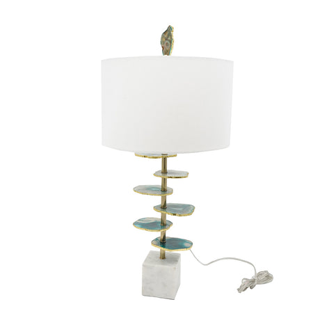 D15x29.5'-Verdant-Agate-Slice-Table-Lamp-w/-Marble-Base-Table-Lamps