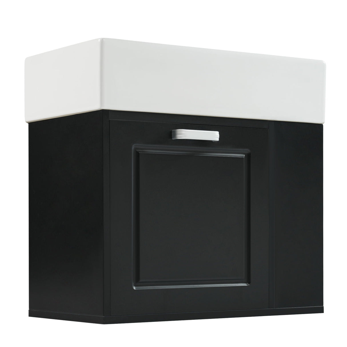 Modern Wall Mounted Bathroom Vanity With Sink, Soft Close Drawer, Adjustable Shelf, Toilet Paper Holder