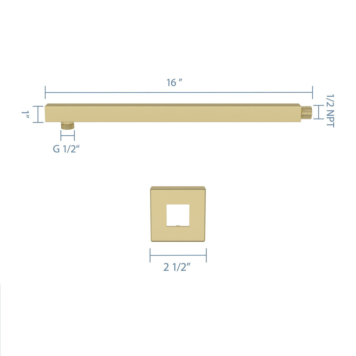 Wall Mounted Shower Arm With Flange